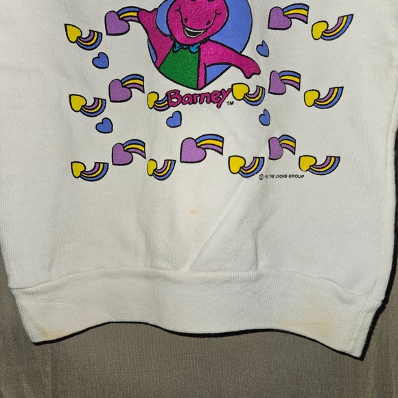 Vintage Barney Sweatshirt Crewneck Kids Size 5-6 - Picture 3 of 11